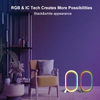 Tuya Rgb cercle lumière de bureau App musique rythme atmosphère lumière télécommande pour gradation jeu bureau chambre anneau Led lampe de Table