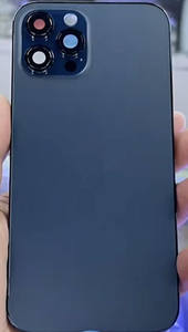 غطاء خلفي لبطارية آيفون 12 برو ماكس مع قطع صغيرة، هيكل معدني، غلاف خلفي مع كابل مرن - Product Image 4