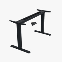 Bureau debout électrique ergonomique moderne à moteur unique, réglable en hauteur sur 2 niveaux, pliable et extensible, en acier inoxydable et bois
