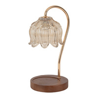 Lampe chauffe-cire en forme de fleur, cadeau idéal pour elle, diffuseur de cire à intensité réglable pour la décoration de chambre et de salon