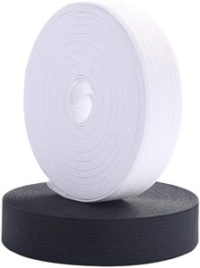 Độ Đàn Hồi Cao 3/4 Inch Rộng Polyester Cao Su Tự Nhiên May Ban Nhạc Đàn Hồi 10 Yards Trắng Đen Độ Đàn Hồi Cao Đan Vải - Product Image 4