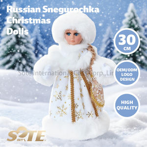 Muñeca Rusa Tradicional Hecha a Mano de Plástico y Fibra para Navidad y Año Nuevo, Azul Plateado, Muñeca de Nieve Rusa <span class=keywords><strong>Snegurochka</strong></span> - Product Image 2