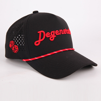 Gorra de Béisbol de 5 Paneles sin Estructura de Alta Calidad al por Mayor con Bordado, Cierre Ajustable, para Golf, Correr al Aire Libre, Pesca, con Agujeros Cortados con Láser