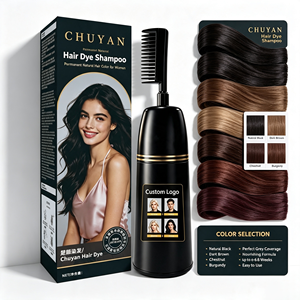 Champú Tinte Herbal CHUYAN, Nutrición Profunda Enriquecido con Queratina para Peluquerías, Certificado ISO GMPC, Precio Directo de Fábrica - Product Image 1