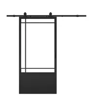 HODOR HG24 поворотный механизм для стеклянной двери с черной стальной рамой во французском стиле
