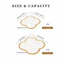 Assiette à dessert en céramique nuage irrégulier style nordique, plat à collation en porcelaine blanche avec bord doré, logo personnalisé pour fêtes à domicile