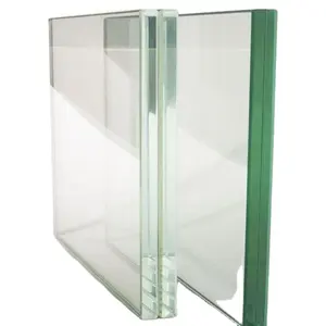 12毫米厚透明钢化玻璃，用于游泳池击剑钢化玻璃，用于外部建筑玻璃墙壁的直线抛光边缘