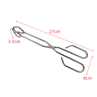 Pince de cuisine en acier inoxydable DaS, résistante à la chaleur, pour barbecue, charbon de bois et cuisson