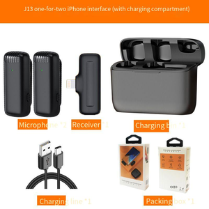 J13 không dây Lavalier Microphone không dây Lavalier Microphone âm thanh <span class=keywords><strong>video</strong></span> ghi âm mini Mic cho <span class=keywords><strong>iPhone</strong></span>/iPad Type-C <span class=keywords><strong>Android</strong></span> - Product Image 3