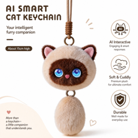 Nouvelle Peluche Musicale Électrique Intelligente IA 2026, Chante, Parle, Danse, Portable, Charme Unisexe, Cadeau pour Enfants, Décoration de Sac à Dos
