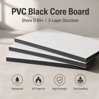 Panneau mural en PVC co-extrudé durable de 4 mm à 18 mm pour armoires de cuisine et salle de bain, panneau de meubles haute densité