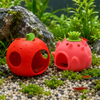 Hoogwaardige 3D-geprinte fruit- en groente speelgoed aquarium entree & uitgang vis kreeft tank schuilplaatsen micro landschappen poreus speelgoed