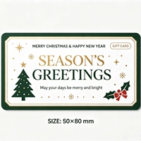Cartes cadeaux de Noël personnalisées de luxe - Cartes de vœux de Noël en papier gaufré et estampé à chaud pour emballages de détail haut de gamme