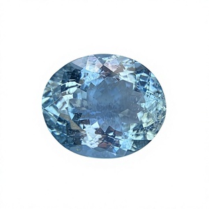 Piedra preciosa suelta de aguamarina natural certificada, de color superior, talla ovalada, con buen brillo, de 9.20 quilates, para joyería. - Product Image 1