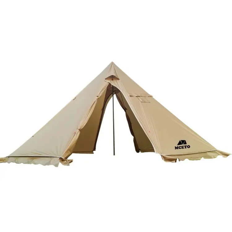 5-8 Personen Tipi Heißzelt mit Herd Jack Camping Pyramide-Teepee-Zelt für Camping Backpacking Wandern