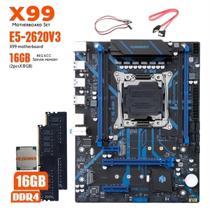 ชุดเมนบอร์ด HUANANZHI X99 QD4 สำหรับ Xeon 2620v3 พร้อมชุดหน่วยความจำ DDR4 2*8GB=16G รองรับ NVME ช่องเสียบ Lga2011-3 เมนบอร์ด X99 สำหรับเซิร์ฟเวอร์ - Product Image 1