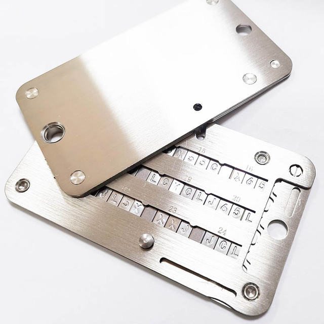 YAODAFA YDF-CYZJC1 Hardware Cryptocurrency Wallet Stainless Steel Stamping Character Password Phrase Storage Cold Wallet Silvery