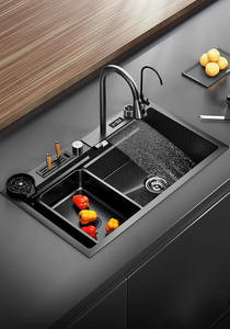 Fregadero de Cocina de Acero Inoxidable Extra Grueso y Profundo, de Gran Capacidad, con Diseño Integrado, para Lavar Verduras - Product Image 2