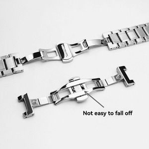 12mm-24mm Fashion Metal Watch <span class=keywords><strong>Band</strong></span> cinque Bead per <span class=keywords><strong>Huawei</strong></span> per Samsung orologi uomini donne orologio da polso solido cinturino - Product Image 3