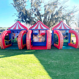 Juegos inflables de carnaval al aire libre 3 en 1 para fiestas y eventos - Product Image 1