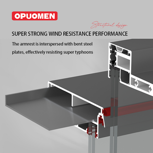 Opuomen hiệu suất kháng gió mạnh kính nhiều lớp khung nhôm nâng điện cửa sổ trượt - Product Image 4