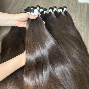 Wholesale Raw Vietnamese Virgin Human Hair Bulk For Braiding Wholesale Raw Human Hair Unprocessed Virgin Bulk Hair