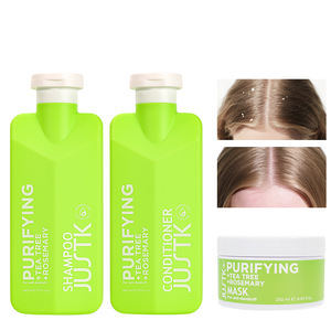 Set per la Cura dei Capelli con <span class=keywords><strong>Shampoo</strong></span> e Balsamo Anti-Forfora, Maschera per Capelli agli Estratti Vegetali, Rinfrescante, Senza Solfati, Vegano, con Olio di Tea Tree e Rosmarino - Product Image 1