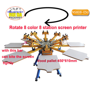 Quay nhiều màu chỉ đơn giản là tự làm Carousel 8 màu T-Shirt lụa Màn hình máy in cho dệt vải in ấn Báo Chí - Product Image 2