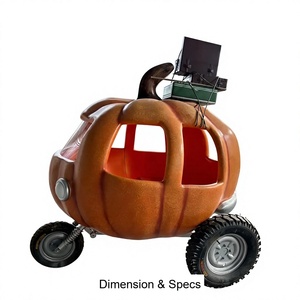 Escultura de Carruaje de Calabaza de Fibra de Vidrio Personalizada para Exteriores, Modelo FRP Cenicienta para Decoración de Bodas y Parques Temáticos - Product Image 5
