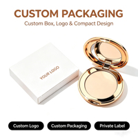 Poudre compacte minérale mate personnalisée à logo, contrôle du sébum, résistante à l'eau, longue tenue, couvrance totale, bronzer pour le visage – Meilleure vente