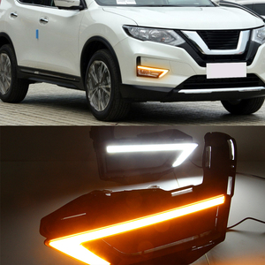 DRL-luces diurnas antiniebla para <span class=keywords><strong>Nissan</strong></span> x-trail <span class=keywords><strong>Xtrail</strong></span> X Trail 2017, 2018, 2019, 2020, 12V, luz diurna con señal amarilla - Product Image 1
