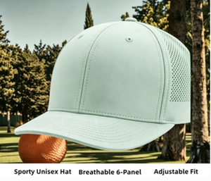 หมวกกอล์ฟแบบสปอร์ต <span class=keywords><strong>Tour</strong></span> Vent รุ่น Snap Back สำหรับทุกเพศ สีเทาอ่อนและสีขาว ผลิตจากผ้าโพลีเอสเตอร์ผสมฝ้าย - Product Image 3