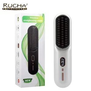 Custom Wireless Hair Straightener Professional Hair Straightener Brush Portable New Electric Hair Straightener Comb