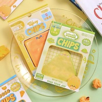 Bloc-notes adhésif en forme de chips de pommes de terre croustillantes, design créatif de dessin animé, portable et compact, en papier