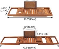Plateau de baignoire en teck en bois de qualité supérieure plateau de bain en bois extensible pour baignoire baignoire de luxe accessoires de salle de bain canapé porte-gobelet