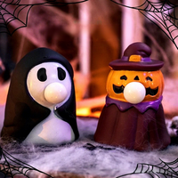 Mini-cadeau d'Halloween : Lanterne citrouille en plastique souple de style dessin animé, jouet pour enfants, décoration de maternelle, accessoire de scène, cadeau