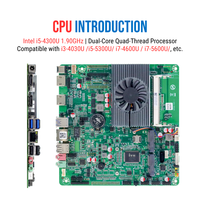 Nouvelle carte mère industrielle Mini ITX COM avec Watchdog et GPIO, compatible Intel Core i5-4300U, i5-5300U, i7-5600U, DDR3, MSATA, Mini PCIe
