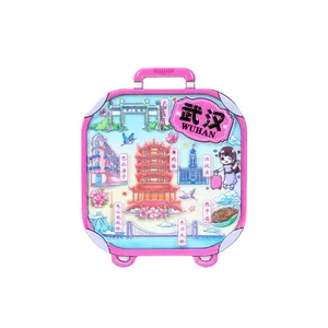 Maleta de Resina 3D Personalizada con Diseño de Ciudad, Estilo Creativo y Ecológico para Uso Doméstico y de Viaje, Impresión Personalizada - Product Image 5