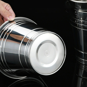 Enfriador de Lujo para Vino, Cerveza y Champán, Cubo de Hielo Metálico de Doble Pared con Asas Laterales para <span class=keywords><strong>Bar</strong></span>, Hotel y Fiestas - Product Image 4