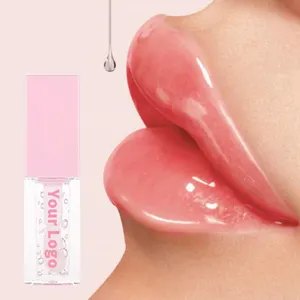 Aceite de labios de belleza colorida agic, aceite de labios afrutado vegano, etiqueta privada con logotipo personalizado