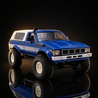 Camionnette RC Hobbi Grade 4x4 Télécommandée Tout-Terrain 2.4GHz LED 40 Min ABS+Métal Bleu Chargeur Inclus Fonction Suivez-moi