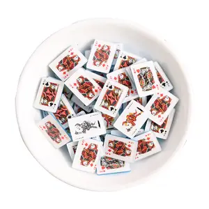 Charms de resina de póker de imitación, para relleno de Slime, crema, funda de teléfono, bricolaje, decoración artesanal hecha a mano - Product Image 1