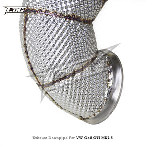 Tuyau de descente pour VW <span class=keywords><strong>GOLF</strong></span> <span class=keywords><strong>7</strong></span>/<span class=keywords><strong>7</strong></span>.5 MK7/MK7.5 <span class=keywords><strong>GTI</strong></span> 2.0T 2014-2020 Tuyau d'échappement en acier inoxydable Système d'échappement de voiture - Product Image 4