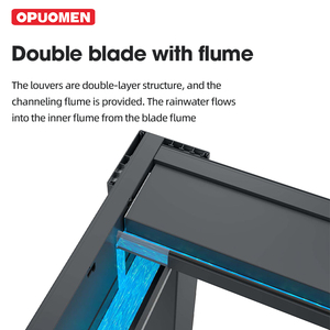 Chuyên nghiệp tùy chỉnh không thấm nước dù để che nắng hợp kim nhôm màn trập pergola kích thước lớn ngoài trời hiện đại nhôm Pavilion - Product Image 3