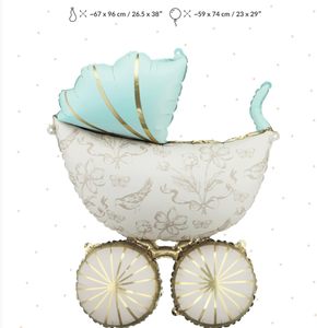 Trend Large Baby Stroller 5pcs Mix Color Foil <b>Balloon</b> Set Oh Baby <b>Balloons</b> First Birthday Baby Shower Bouquet Party <b>Decoration</b> - Product Image 6