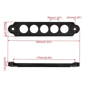 Aluminum Alloy Battery Mounting <b>Bracket</b> 200mm 5-Hole Black Car Modification Part - Product Image 1