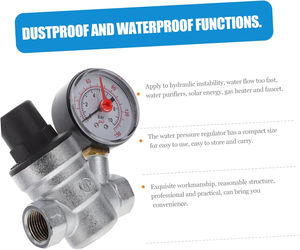 Tmok DN20 3/4 "inç kaplama pirinç ayarlanabilir su RV basınç düşürücü regülatörü ayar vanası basınç göstergesi ile - Product Image 5