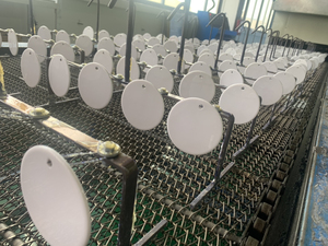 कस्टम बनाने की क्रिया के लिए गहने रिक्त सजावट लटकन फांसी क्रिसमस चीनी मिट्टी कुत्ते हड्डी आकार आभूषण - Product Image 6