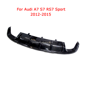 Diffuseur de lèvre arrière en fibre de carbone pour <span class=keywords><strong>Audi</strong></span> A7 S7 <span class=keywords><strong>Sline</strong></span> <span class=keywords><strong>Sport</strong></span> 2012- 2018 Protecteur de lèvre de pare-chocs arrière de voiture - Product Image 4