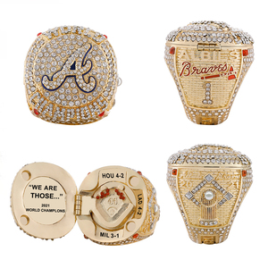 Anillo de campeonato de los Bravos de Atlanta 2021, un anillo de moda deportivo de aleación de alta calidad, un recuerdo eterno del momento del Campeonato - Product Image 1